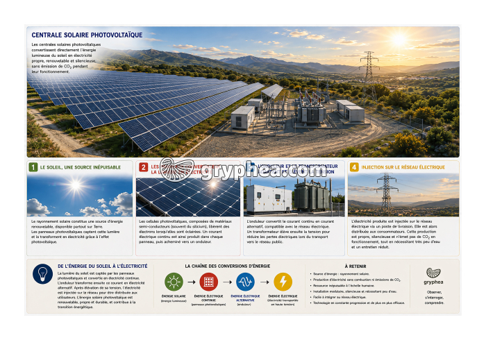 Centrale photovoltaïque en activité - gryphea.org